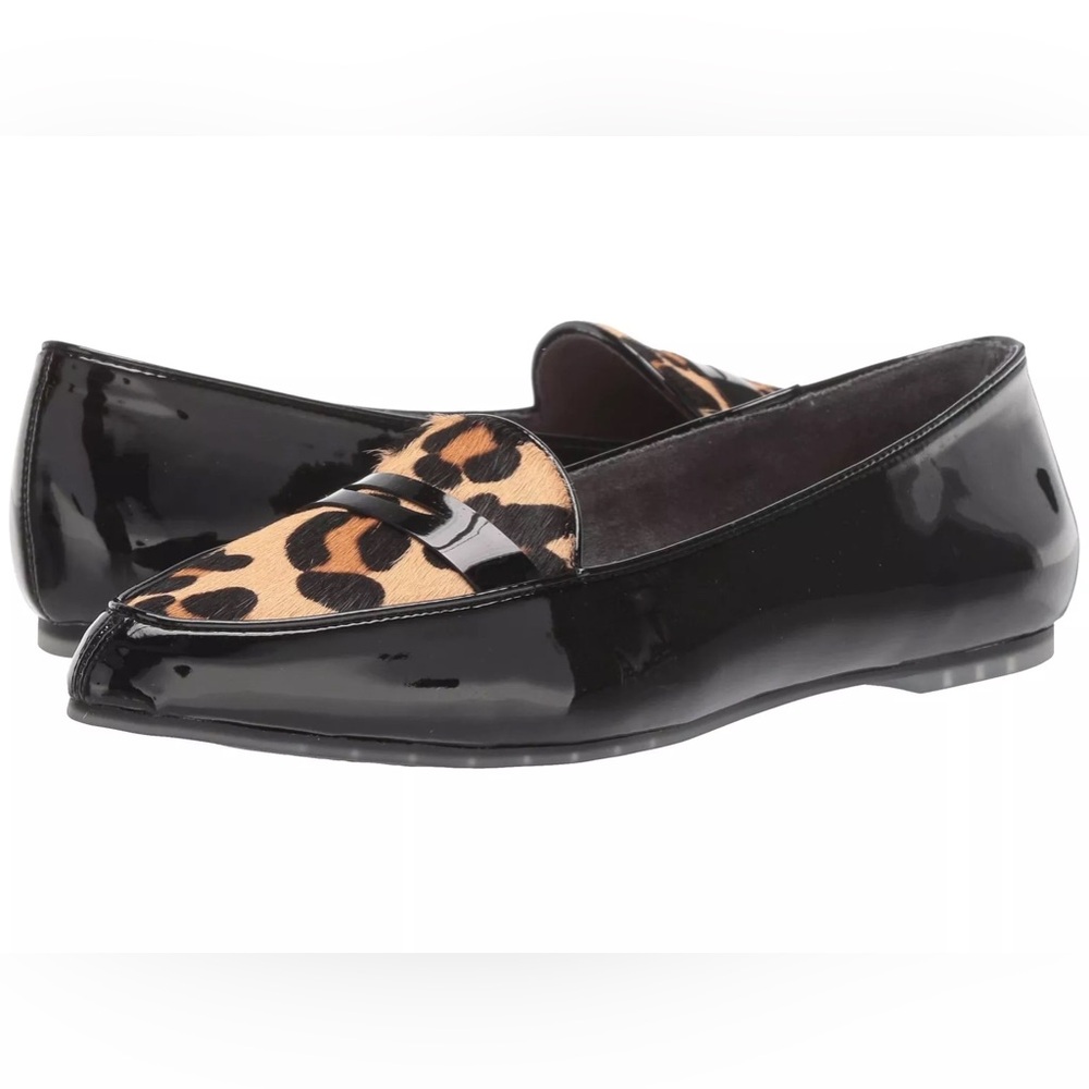 Addie Black Patent Jaguar Calf Hair, Me Too